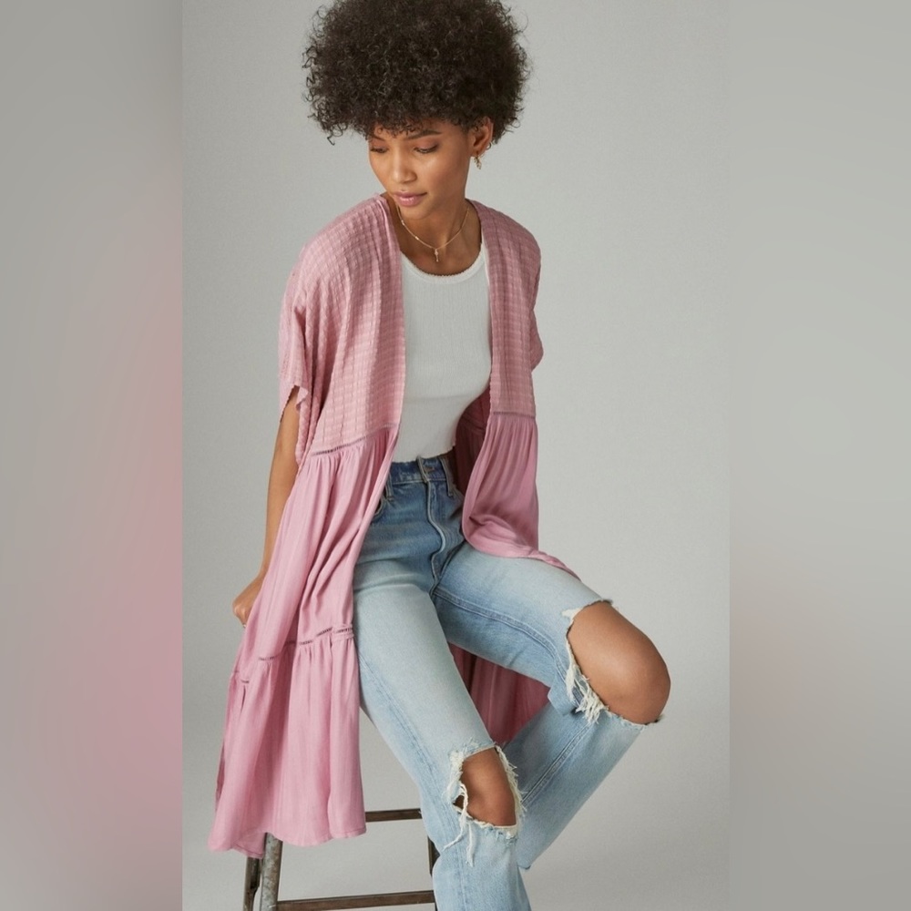 NWT Lucky Brand Textured Street Kimono Size O/S